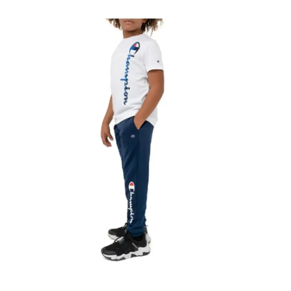 Champion Tee And Jogger 2Pc Outfit Boys 4/5 Set White Blue Kids Lightweight Set‎